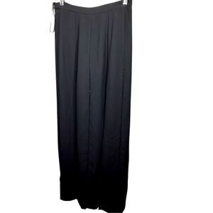 Cameron Blake Black Chiffon Overlay Beaded Dress Pants Size 6